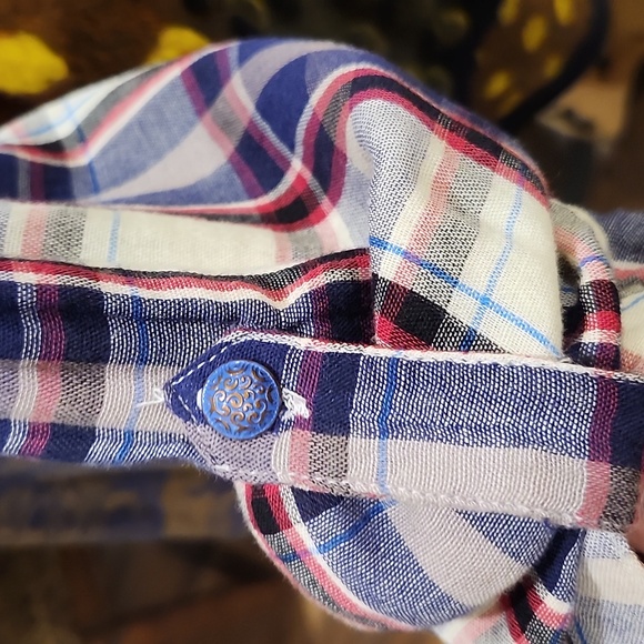 Philosophy plaid dress/kimono style layer piece - Picture 9 of 9